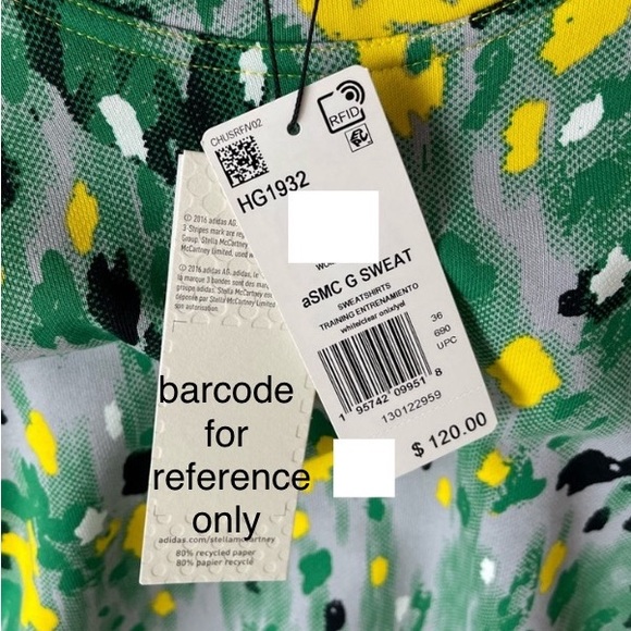 ADIDAS BY STELLA MCCARTNEY 100% Organic Cotton Sweatshirt Floral SIZE:  3X - Picture 8 of 10